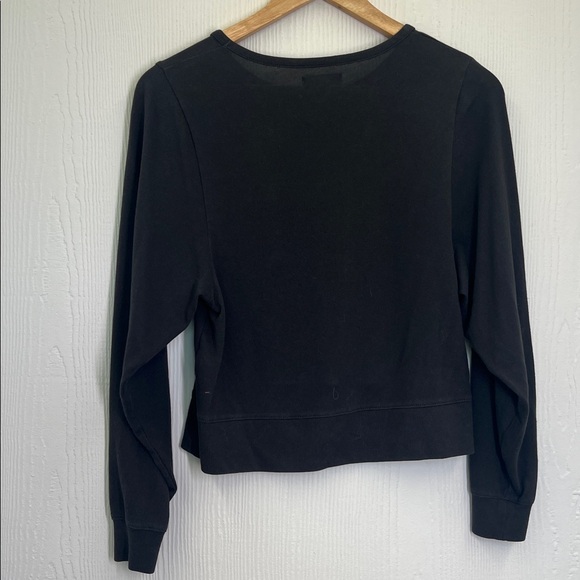 Madewell - Soft Fade Pocket Crewneck Long Sleeve Oversized Boxy Crop Size XS - Picture 9 of 9